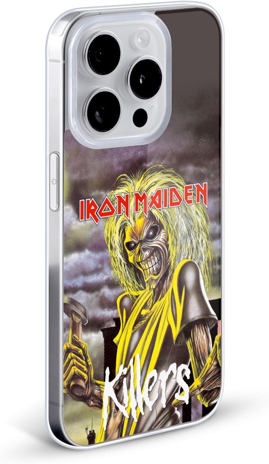 Head Case Designs Officially Licensed Iron Maiden Killers Album Covers Gel Case [Military Grade Protection] Compatible with Apple iPhone 15 Plus and Compatible with MagSafe