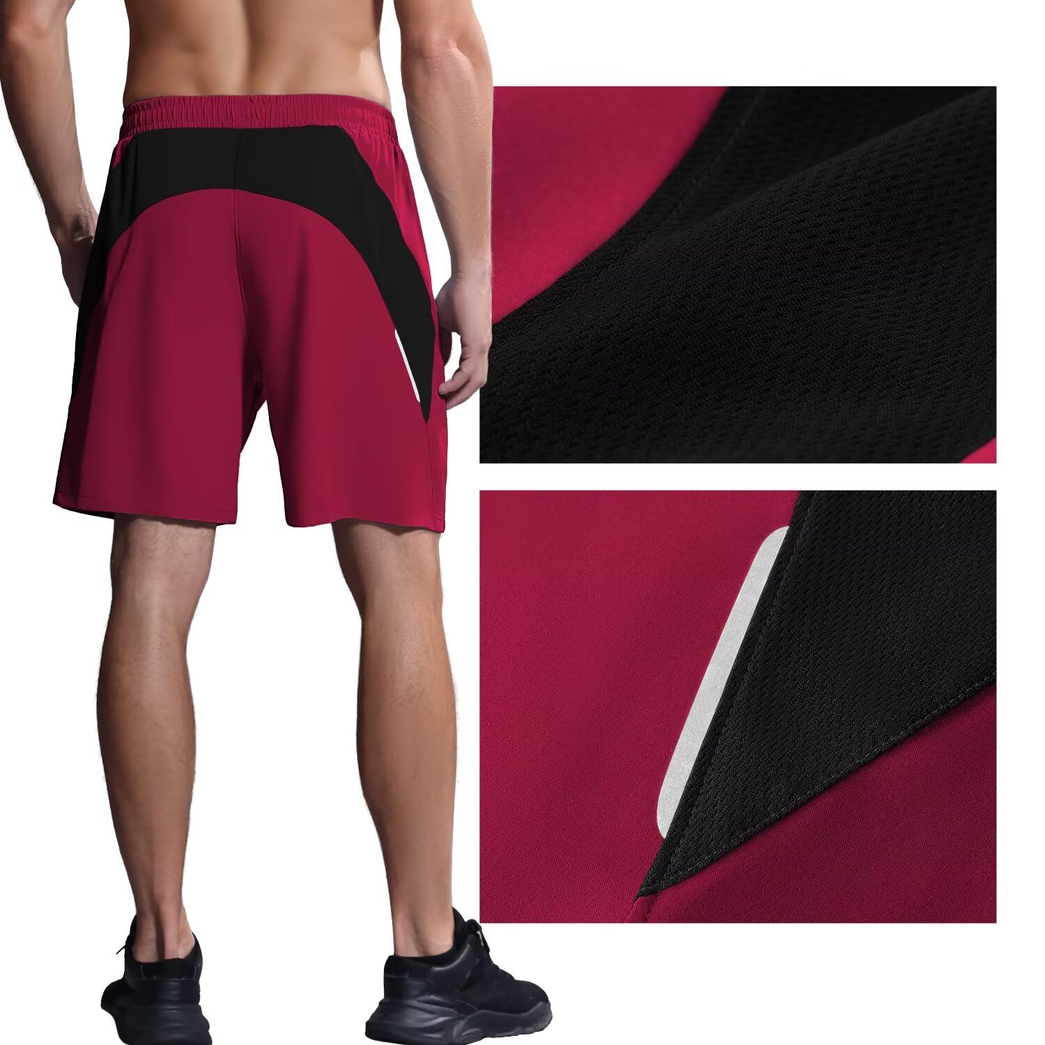 HMIYA - Running Shorts, Pantaloncini da Corsa Uomo