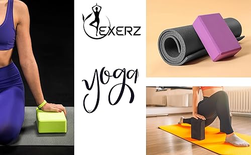 Miniatura 8 de EXERZ Yoga Blocks 2 pack, Gym Blocks, Exercise Workout Fitness Bricks, Pilates Stretch Handstand Non-Slip