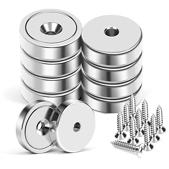 MIKEDE 10 Pack Strong Neodymium Cup Magnets 70Lbs+ Holding Force