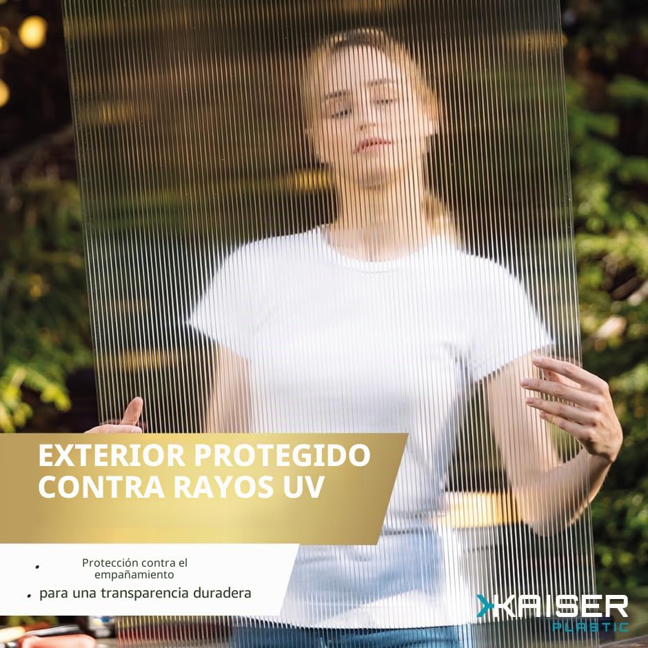 KAISER plastic Xtra Strong Juego de 14 placas de invernadero, grosor de 4 mm, 1210 x 605 mm, policarbonato (PC), 10,25 m2, peso: 700 g/m2, placa de cámara hueca
