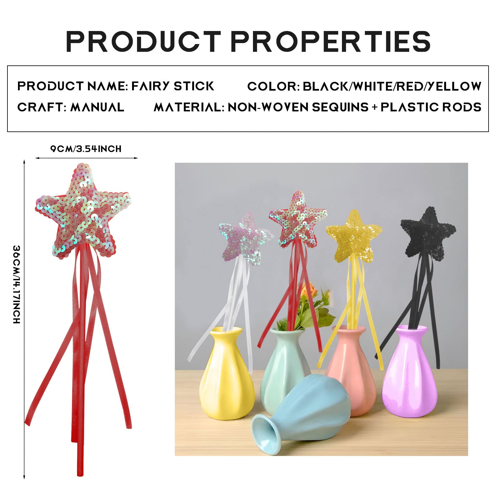 4 Feenstäbe Mit Schmetterlingen - Magische Zauberstäbe Für Kinder