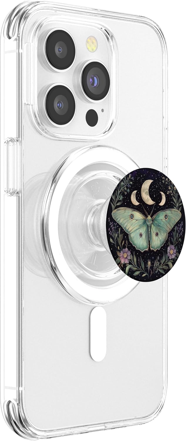 Luna Moth Lover Moon Phase Entomology Bug Flying Insect PopSockets PopGrip for MagSafe
