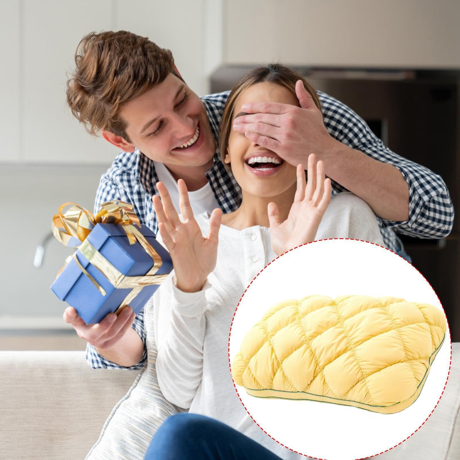 Cuscini Morbidi Per Cuscino Morbido Sagomato Soffice A Forma Di Pane | Guanciale Da Notte Ideale Per Casa, Università, Hotel, , Camera Del Dormitorio, Parte Posteriore E Fianco