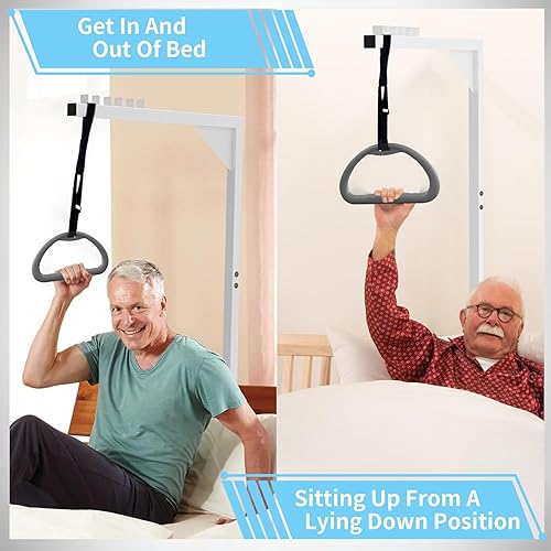 Miniatura 2 de Trapecio de cama, barra de trapecio para la movilidad de la cama, ayuda al paciente, cama de hospital, triángulo, barra de soporte de piso, trapecio