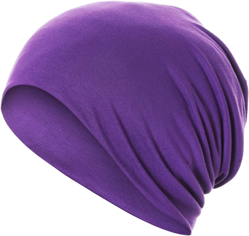 JarseHera Cotton Slouchy Beanie for Men Women Chemo Headwear Soft Sleep Caps Skull Cap Hats