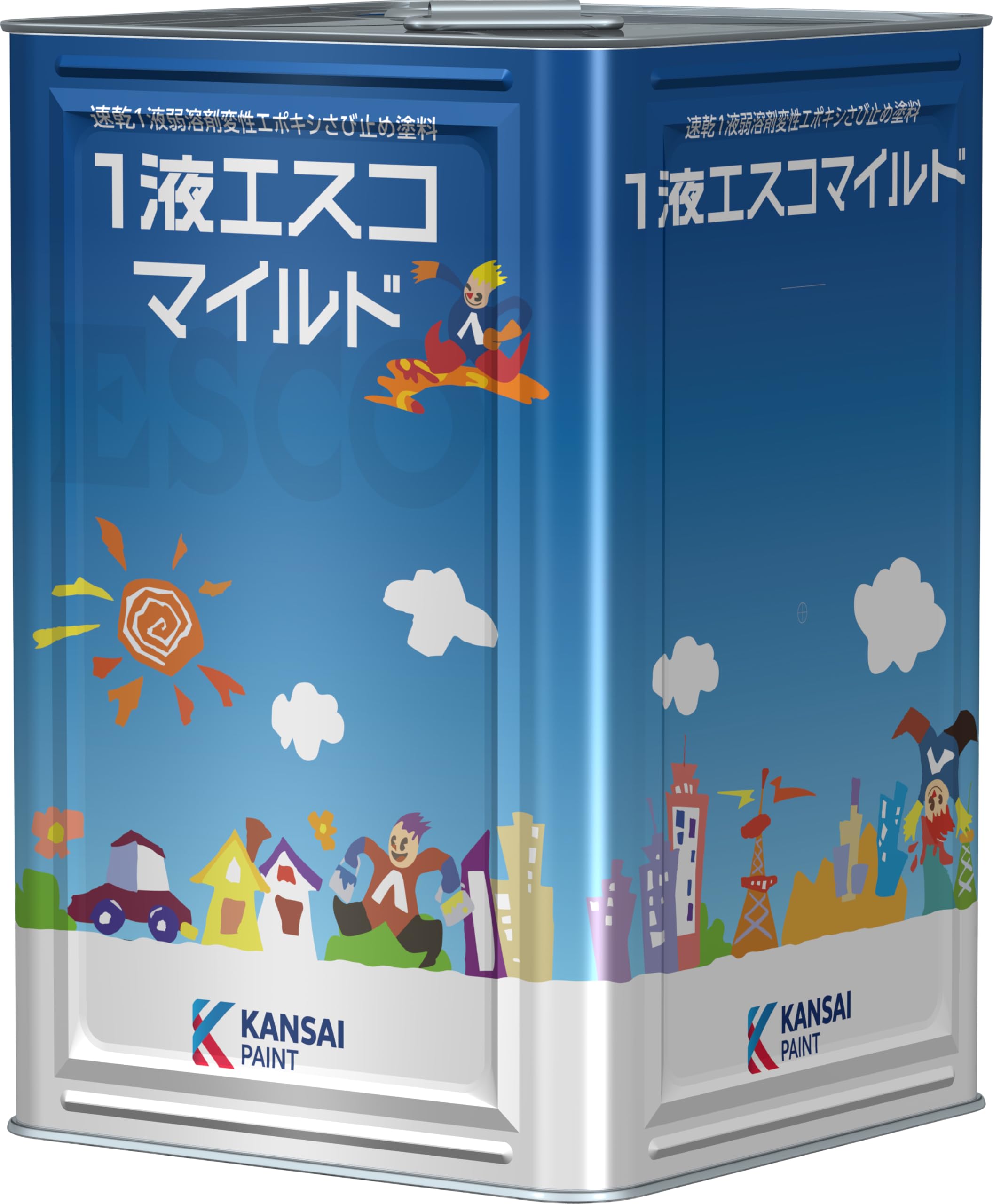 Amazon.co.jp: 関西ペイント 1液エスコマイルド 16kg 白 さび止め塗料 
