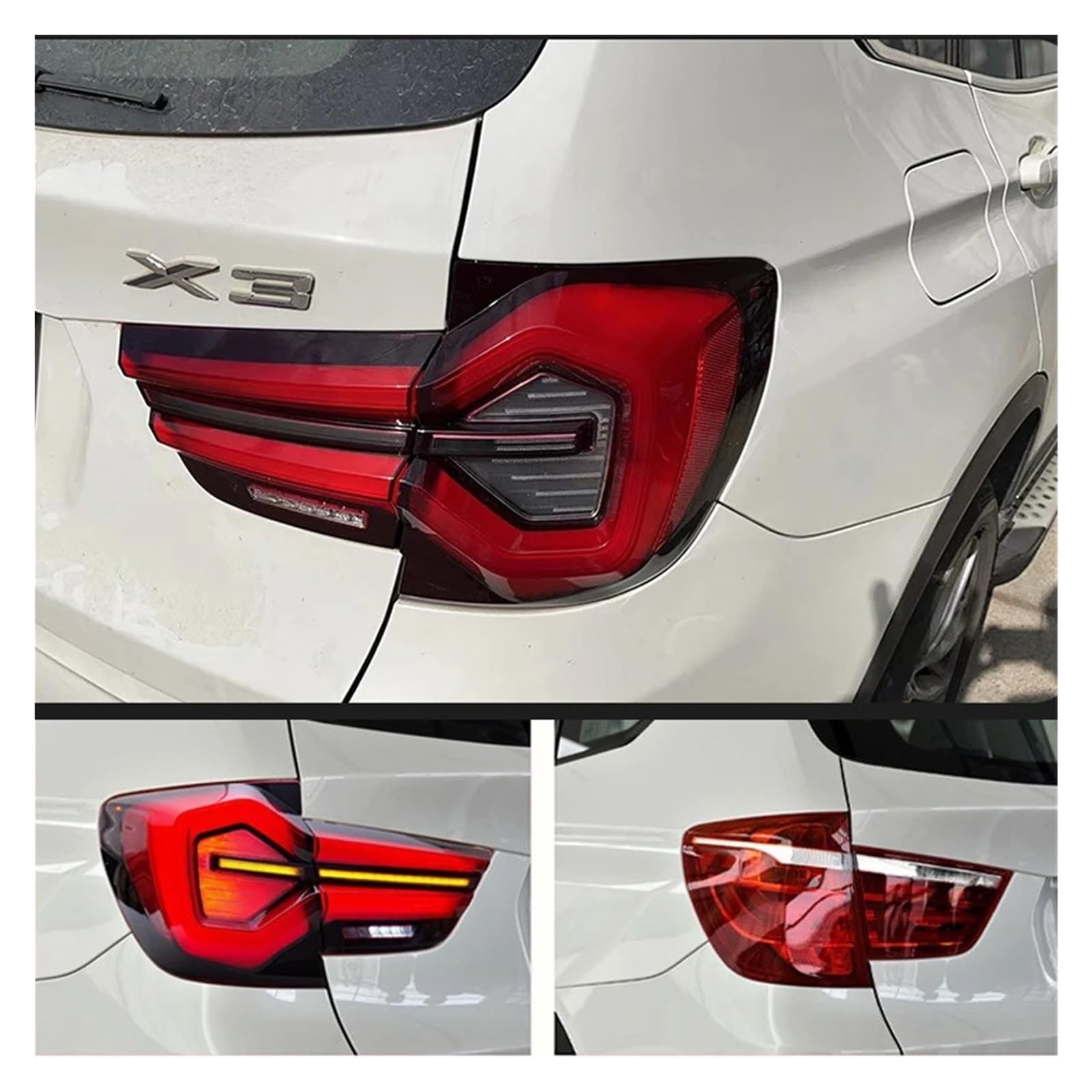Fanale Posteriore LED Per BMW X3 F25 2010-2017 Gruppo DRL Con Indicatore Direzione, Luce Retromarcia e Accessori Blocchi