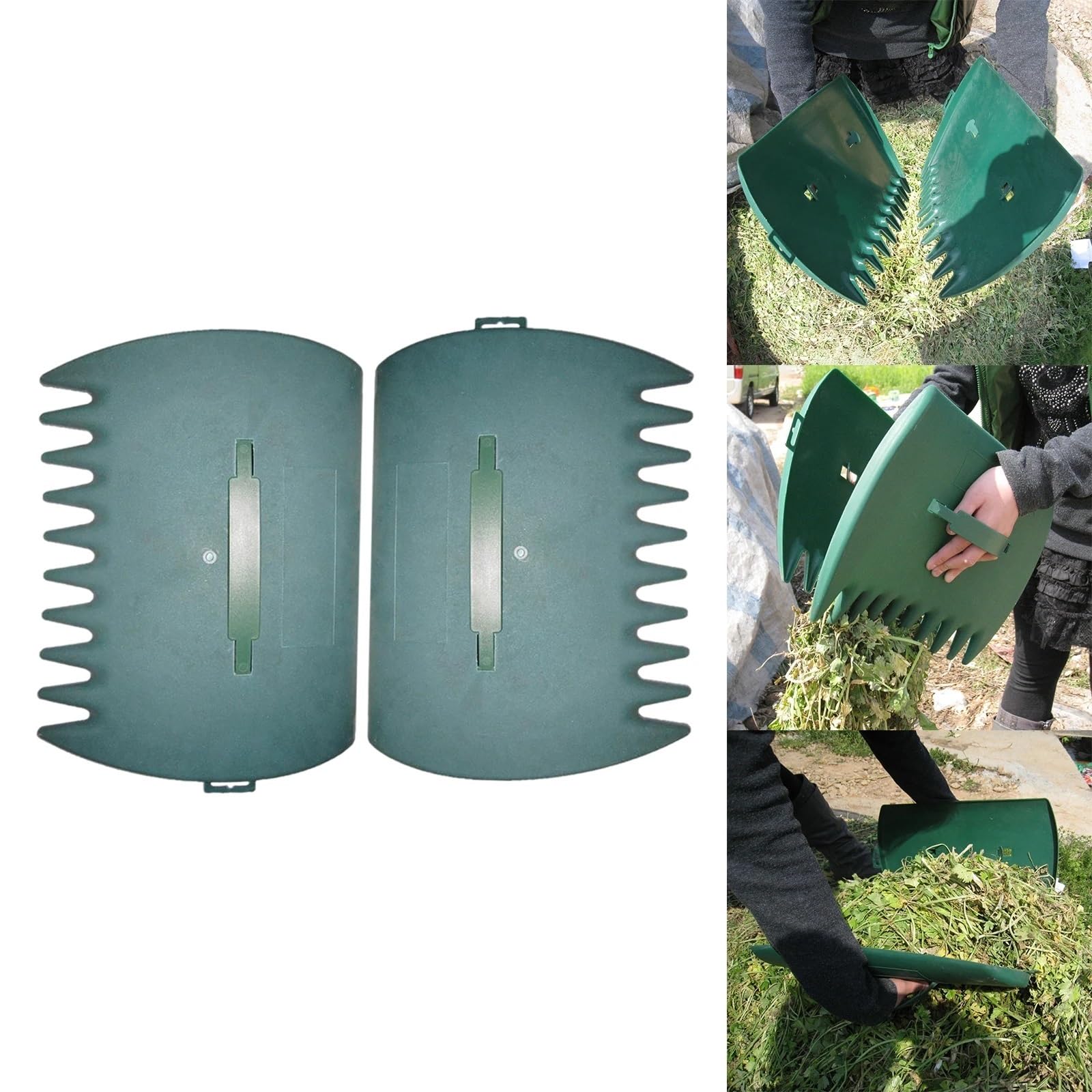 Raccoglifoglie 1 paio di rastrelli for foglie, artigli for raccogliere rifiuti for la pulizia del giardino, raccoglitore di rifiuti, pinza for rifiuti, giardino, cortile Per La Rimozione Rapida Delle