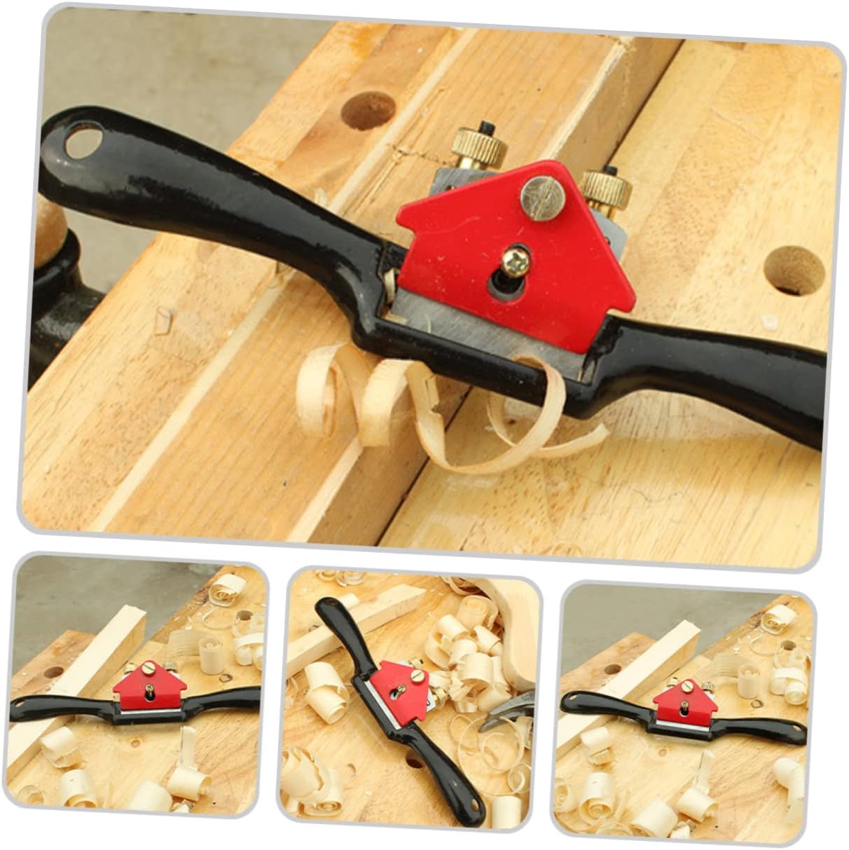 DOITOOL Adjustable Hand Planer Woodworking Tool with High Hardness Blades Manual Wood Plane for Smooth Carving and Precise Shaving Large with Double Screw Thickness Control for Hardwood