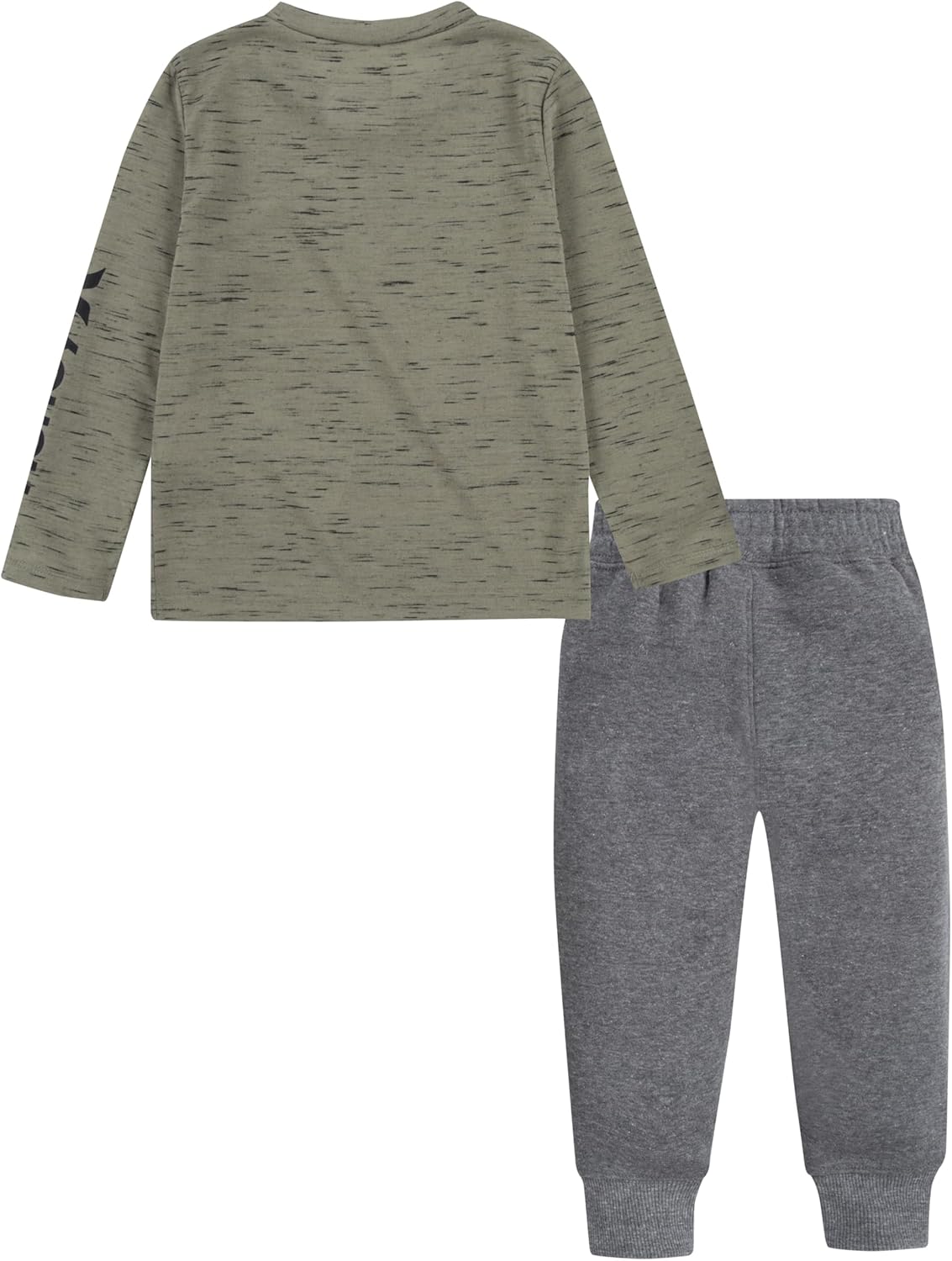 Hurley boys Long Sleeve Soft Basic Cloud Slub T-shirt and Shorts 2-piece Outfit Set - Image 2