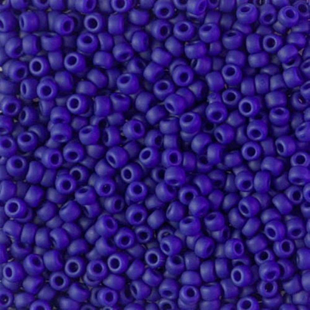 Foppapedretti 8/0 Seed Beads Matte Opaque Cobalt Blue Approx 22 Gram Tube_AB