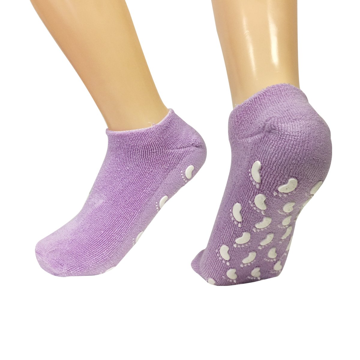 Wrapables Calcetines de agarre antideslizante para mujeres con longitud de tobillo (juego de 3), lavanda, rosa fuerte, menta