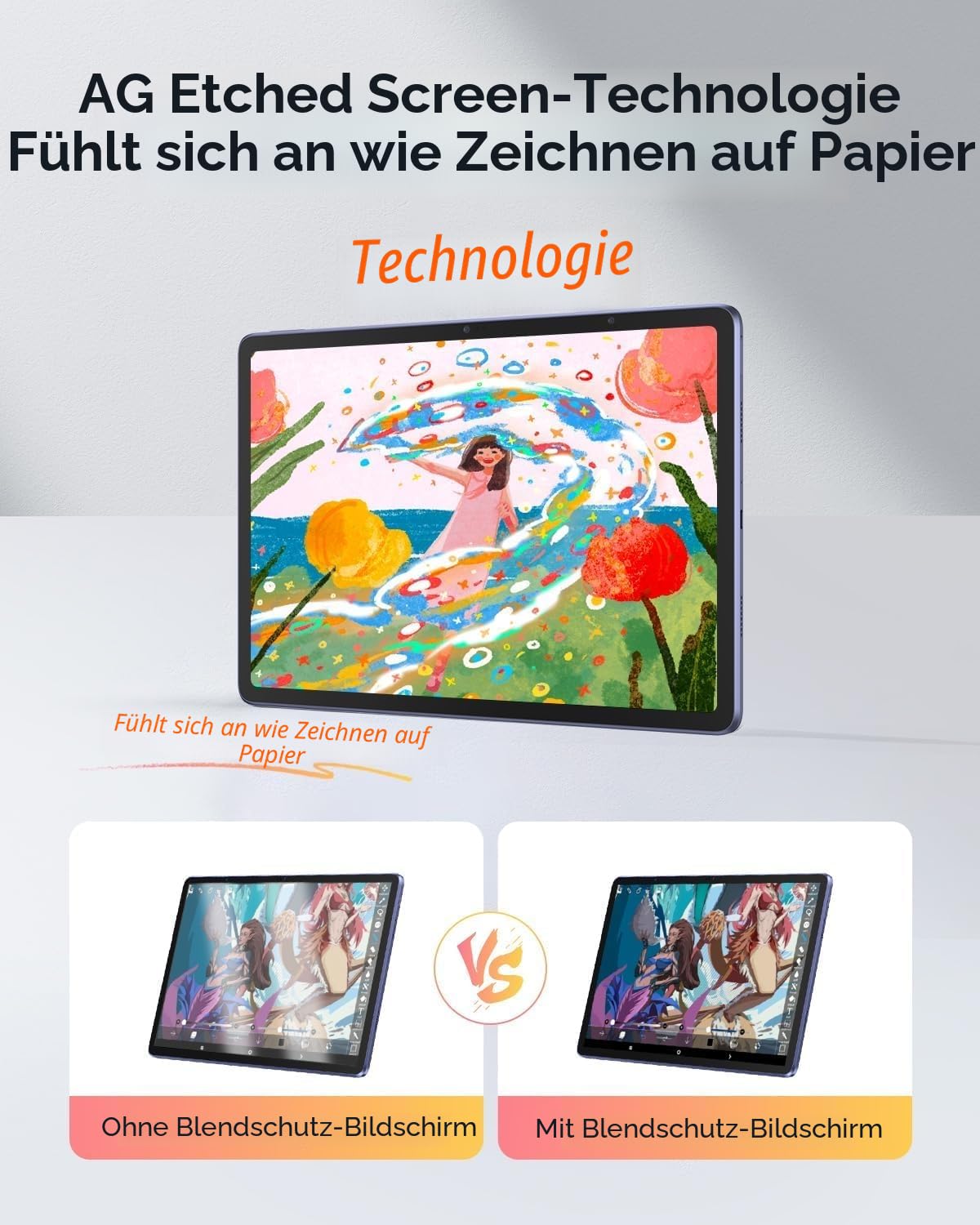 XPPen Grafiktablett, freistehend, Grafiktablett mit 12 Zoll (30,5 cm), Auflösung 2K, Farbbereich 77% NTSC, 109% sRGB, 82% Adobe RGB