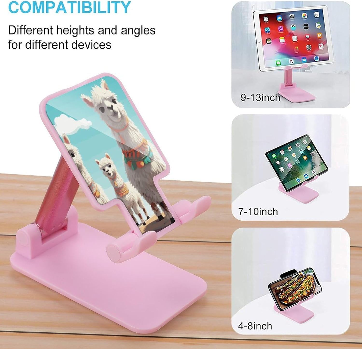 Cute Llama Foldable Adjustable Cell Phone Stand image 3