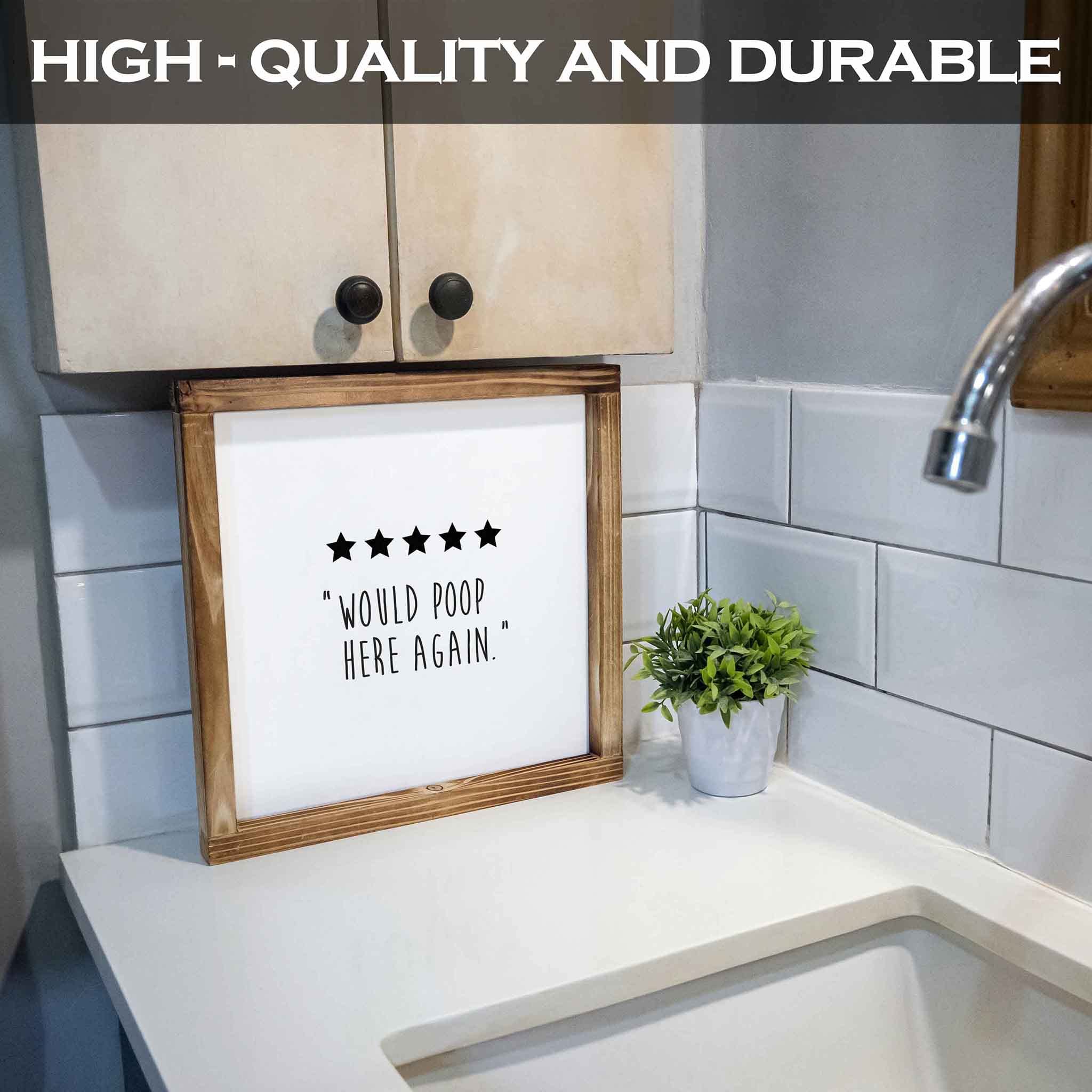 Targa Divertente In Metallo Vintage 30,5 Cm – 'Amazing Experience Would Poop Here Again' – Decorazione Da Parete Per Bagno, Garage, Bar, Casa