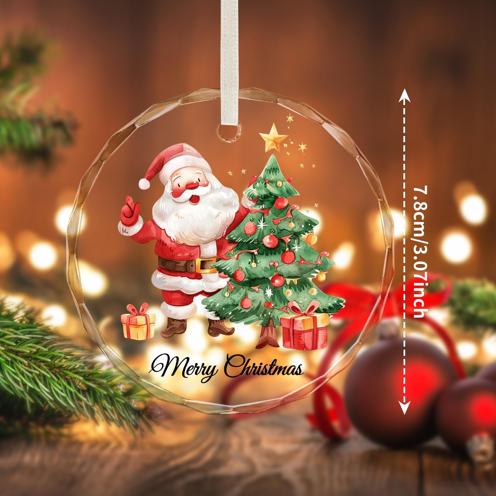 Wyleaves Personalized Christmas Ornaments with Photo,Custom Christmas Ornament,Wedding Gifts for Couples,Bridal Shower Gifts for Bride, Crystal/Acrylic