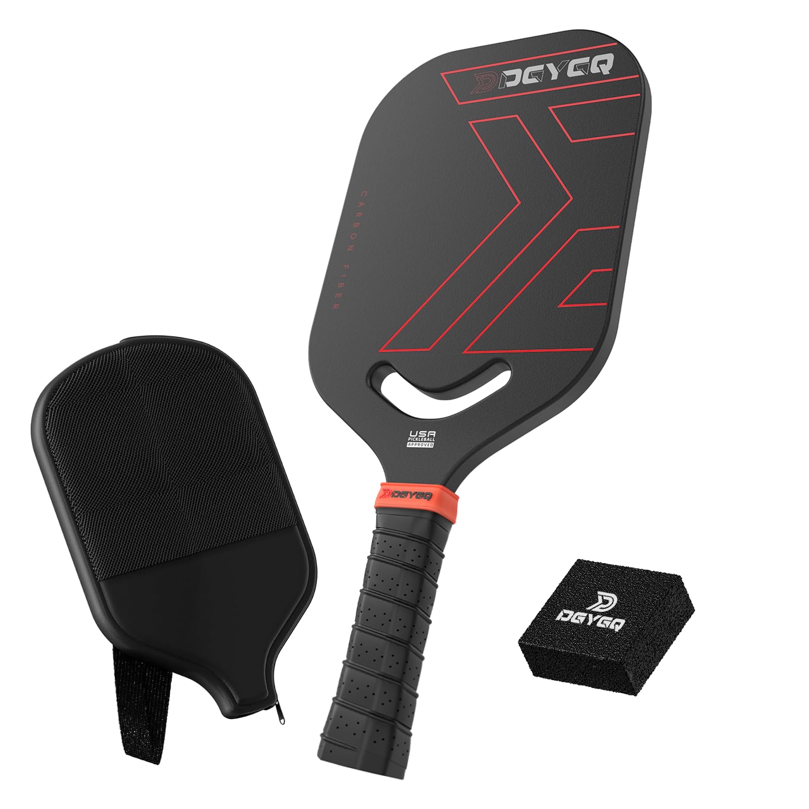 Thermoformed MAX Carbon Fiber T700 Pickleball Paddles - Professional Grade | Elongated Handle, Larger Sweet Spots, Max Spin & Control & Power, Polypropylene Honeycomb Core
