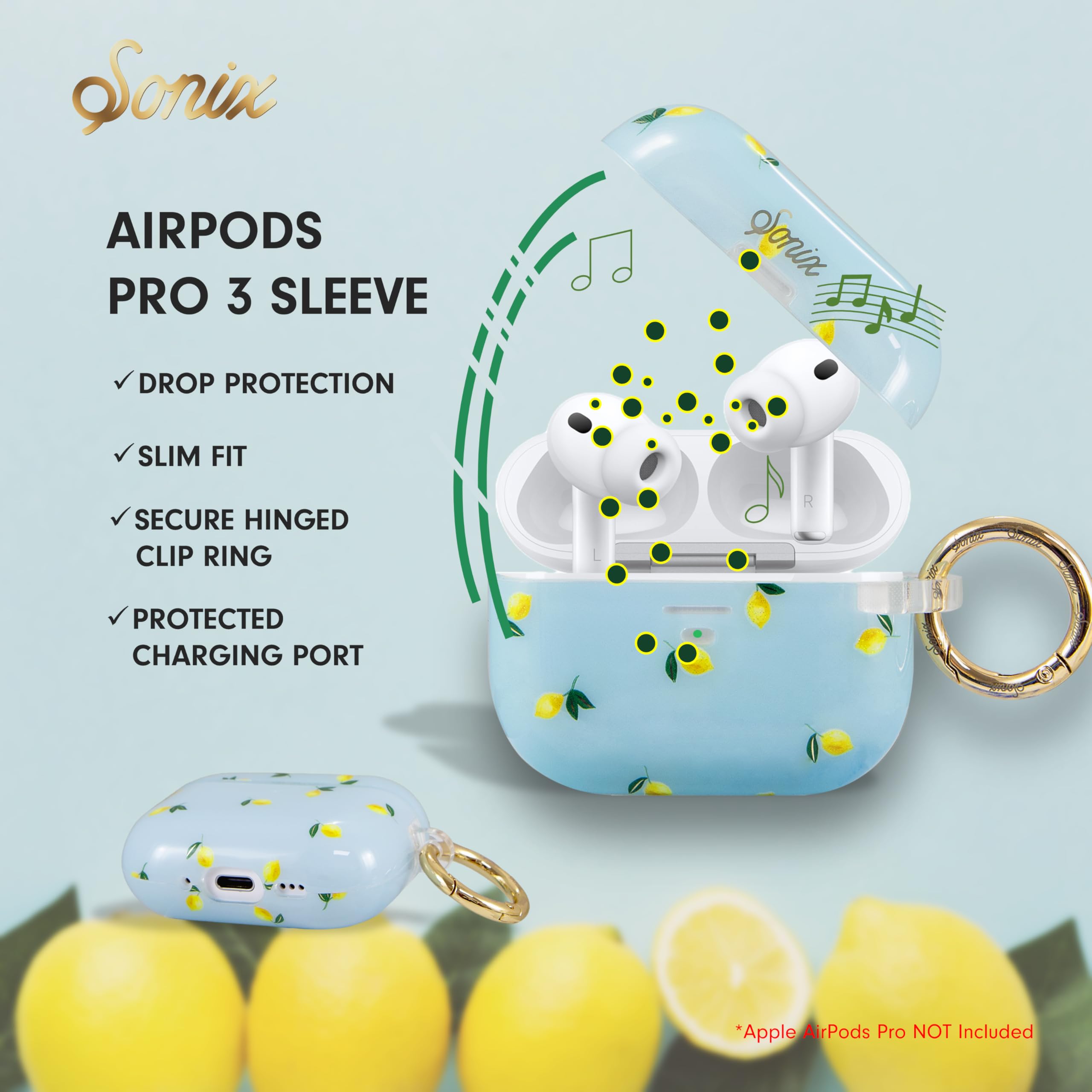 Amazon.co.jp: Sonix AirPods Pro 3 保護ケース - 豪華なキーチェーン