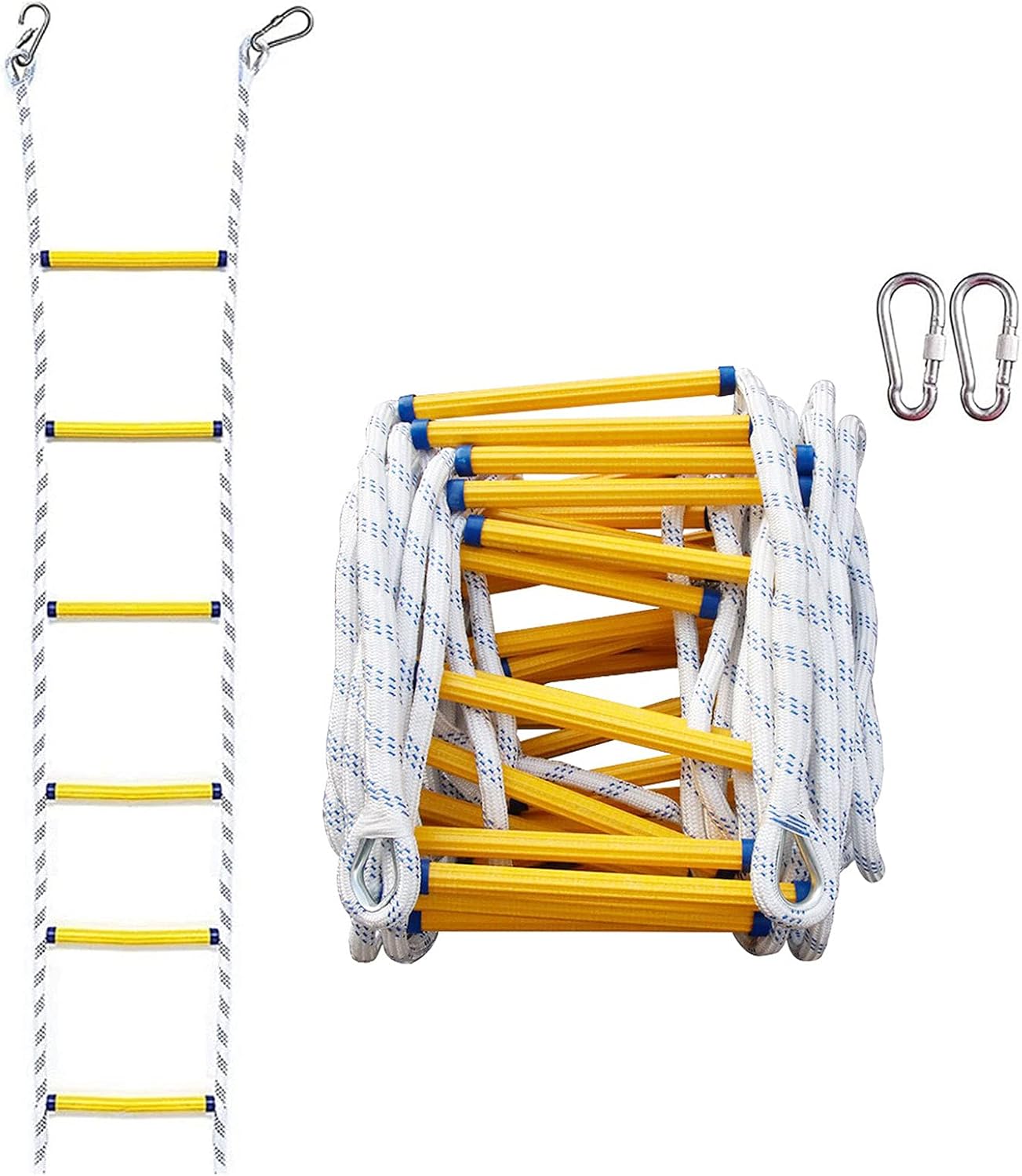 Portable Fire Escape Rope Ladder, Safety Emergency Ladder, Flame Resistant Soft Ladder for Home Evacuation, Emergency Exit Rope Ladder, Lightweight Rescue Tool