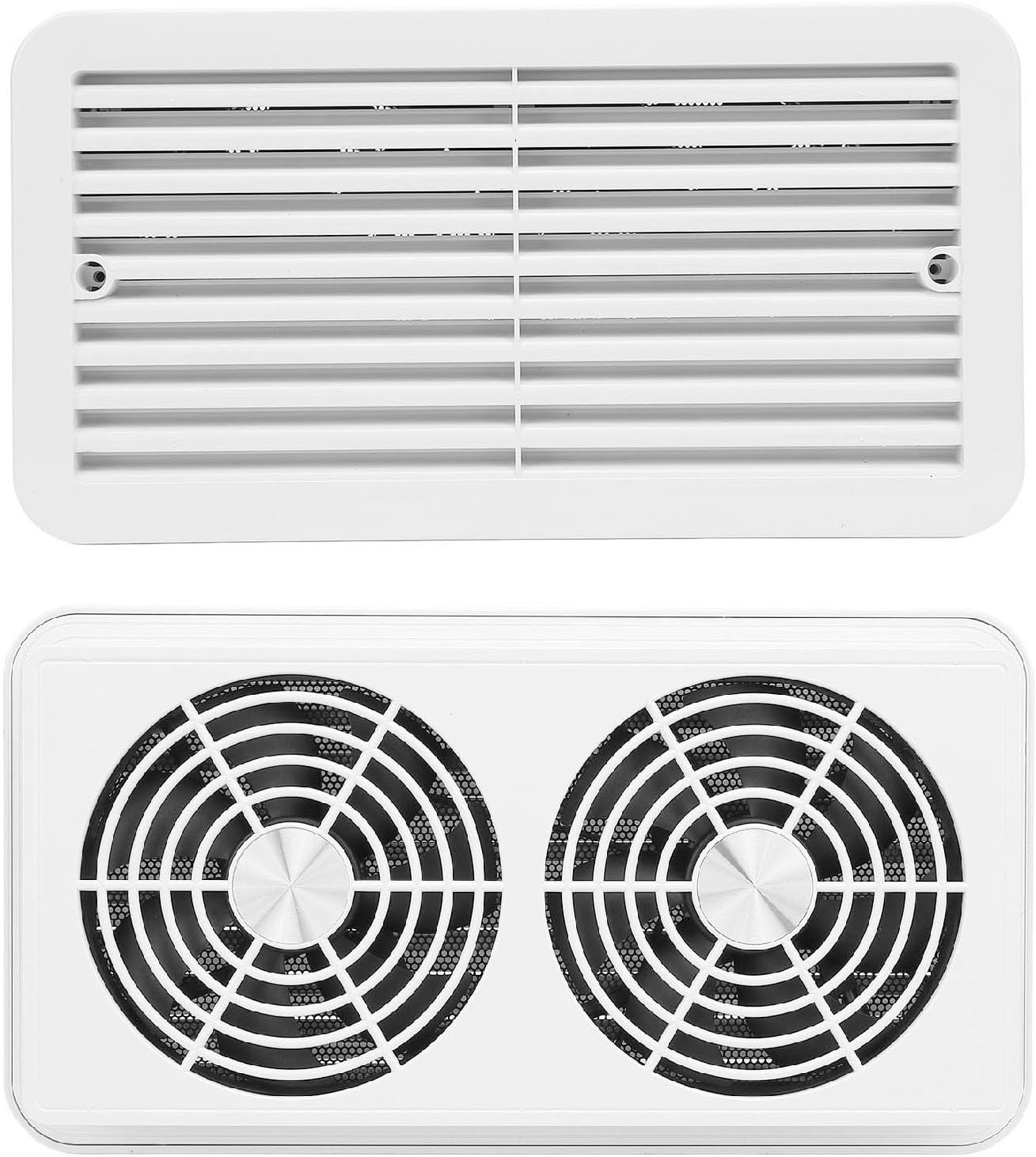 KIMISS 24V RV Side Vent Fan, for Campervan Trailer Yacht, 5W Single Way Exhaust Fan, Side Air Outlet Ventilation