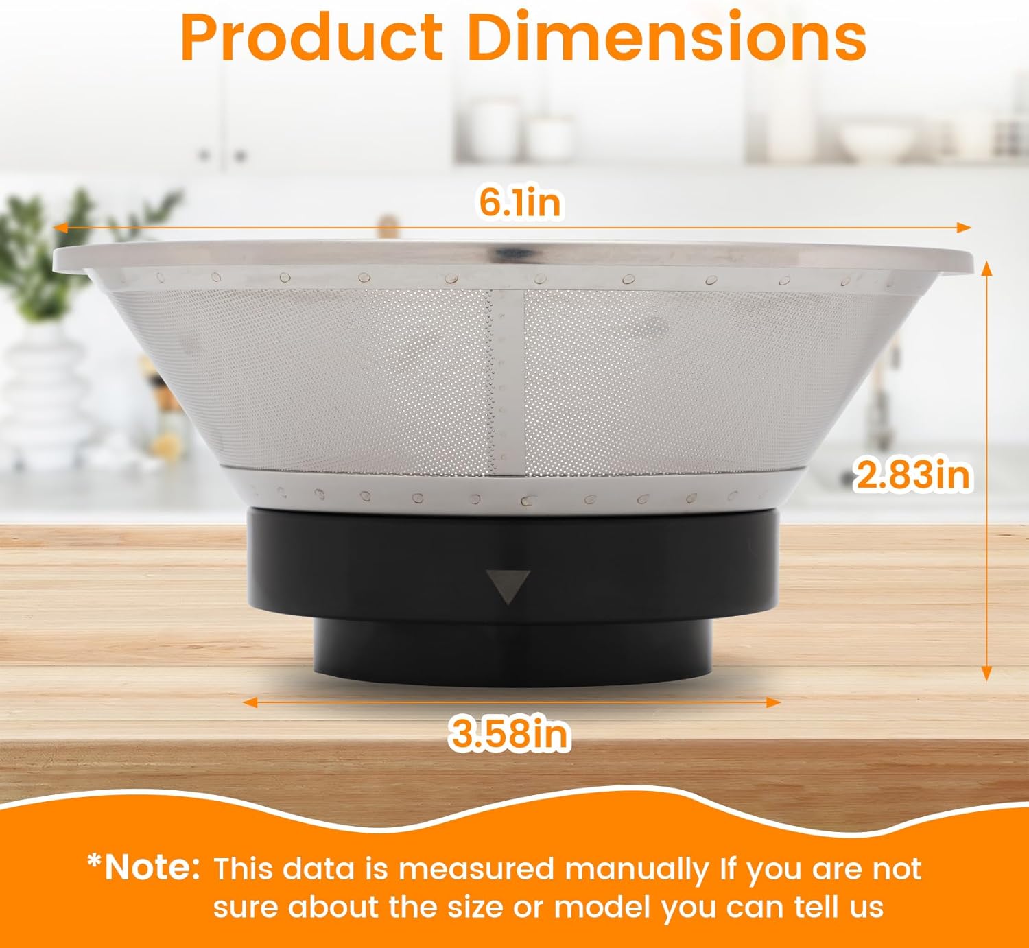 BR-3 Mesh Filter Basket Compatible with breville Juice Models BJE820XL/17, BJE510XL/45, 800JEXL Juicers, Blender Basket Assembly - Ready to Use Mesh Bowl, Upgraded Titanium-coated Blades and Base