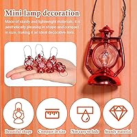 Vista 2 de Mini linterna de casa de muñecas, 6 unidades, escala 1:12, mini lámpara de queroseno, linterna en miniatura, micro adorno de paisaje para bricolaje