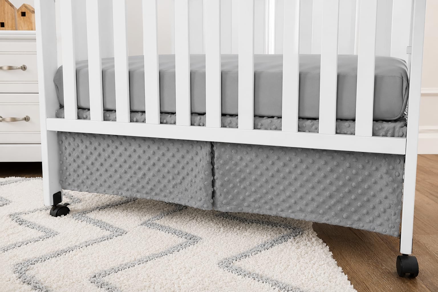 American Baby Company Mini/przenośna pościel do łóżeczka dziecięcego, poliester, szara, 3-częściowy zestaw