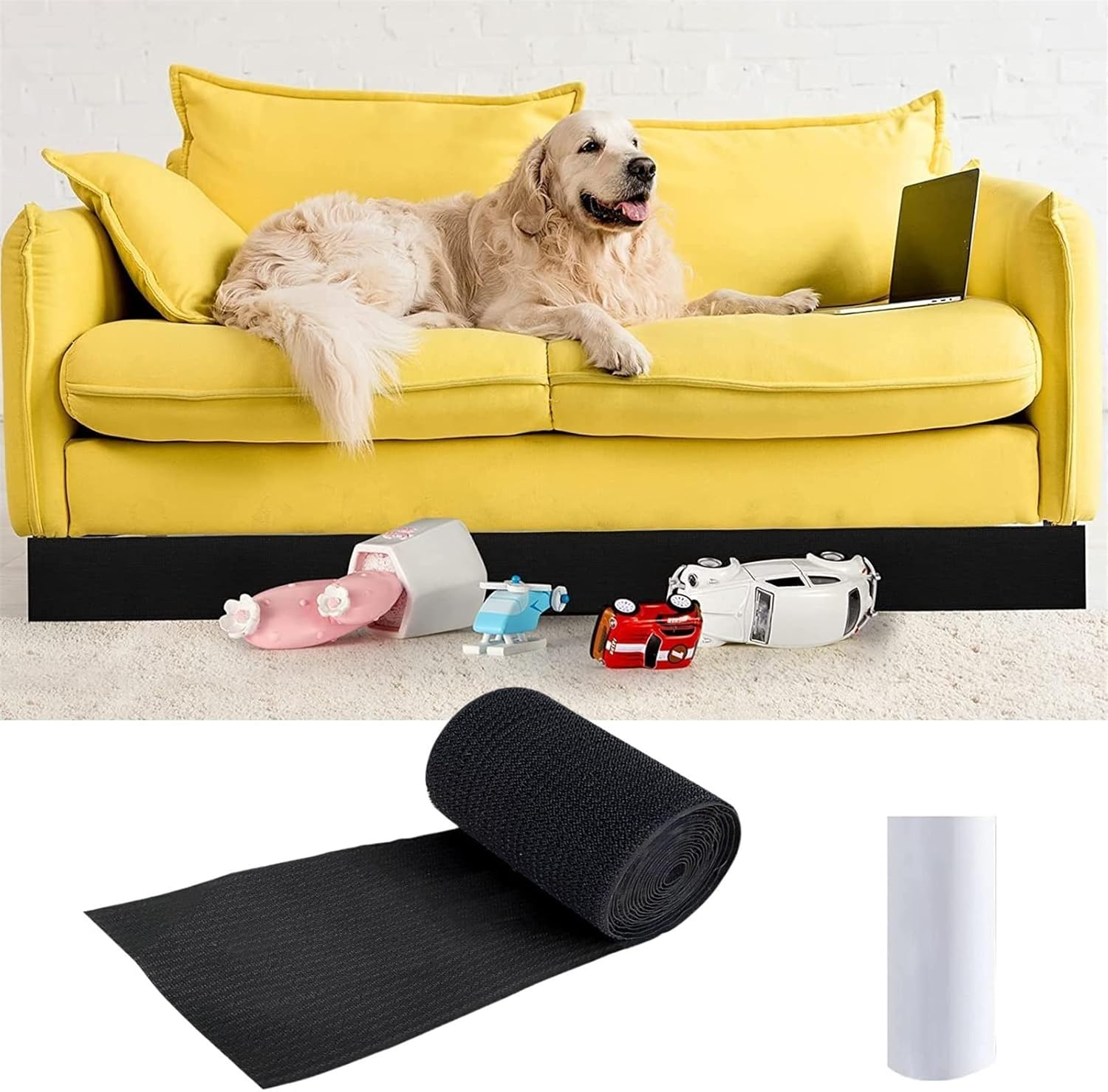 32.8Ft Long Under Couch Blocker,5" Height Under Bed Blockers for Pets