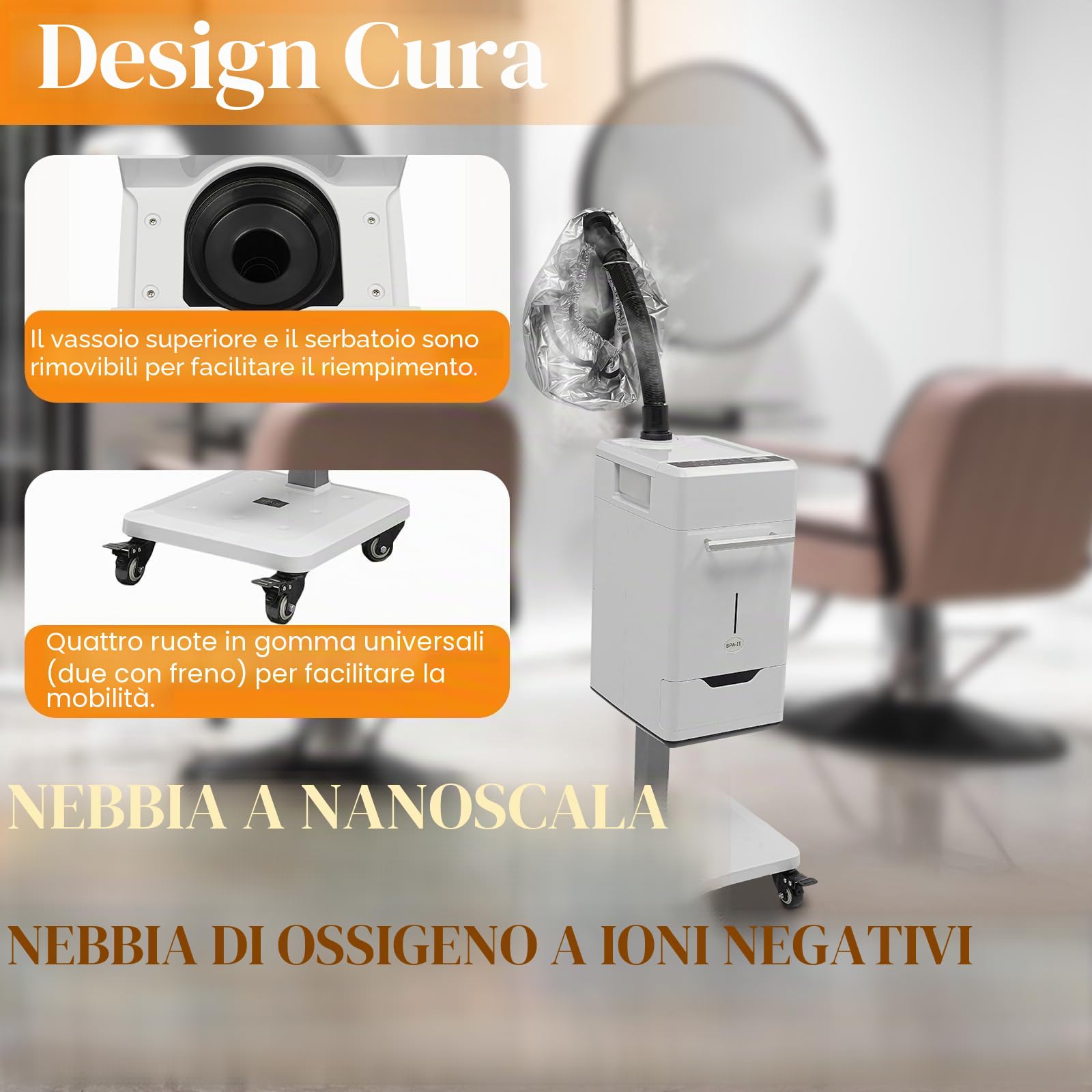 Multifunzionale AnionMacchina di tintura Verticale NanoCapelli Salon Cup Vapore Macchina Professionale Beauty Salon