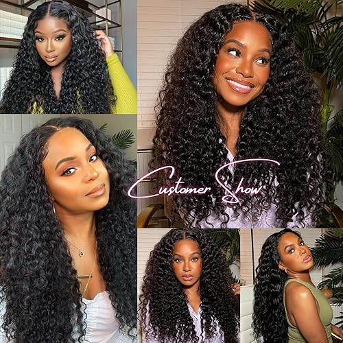 Miniatura 6 de Pelucas de cabello humano sin pegamento de 28 pulgadas, precortadas, encaje precortado, densidad del 200%, cierre de encaje transparente HD, sin