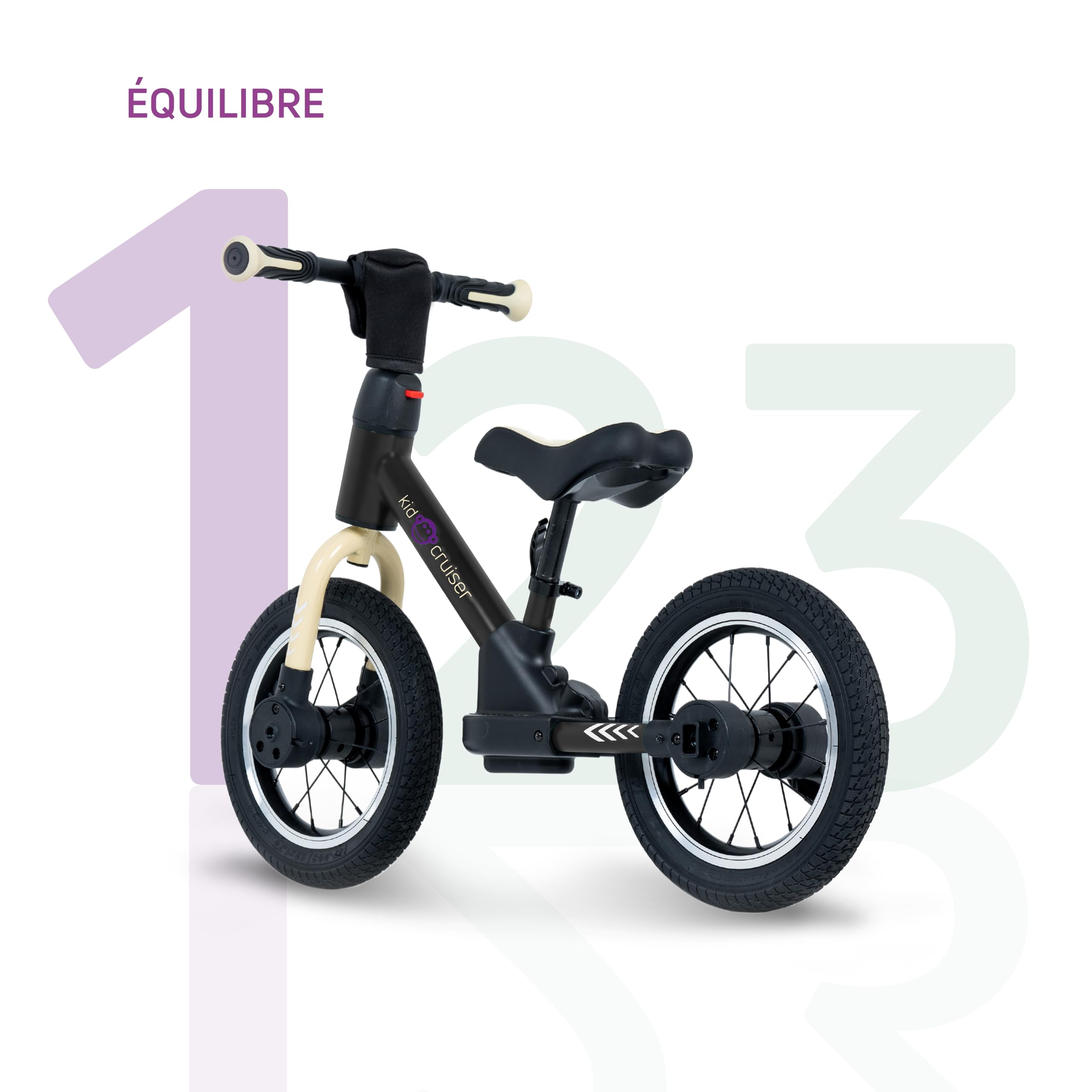 Kidcruiser Pedalplay Draisienne evolutive, Velo Enfants 2 Ans, Design 3 en 1, Javec des roulettes latérales et des pédales à LED, Cadre Robuste