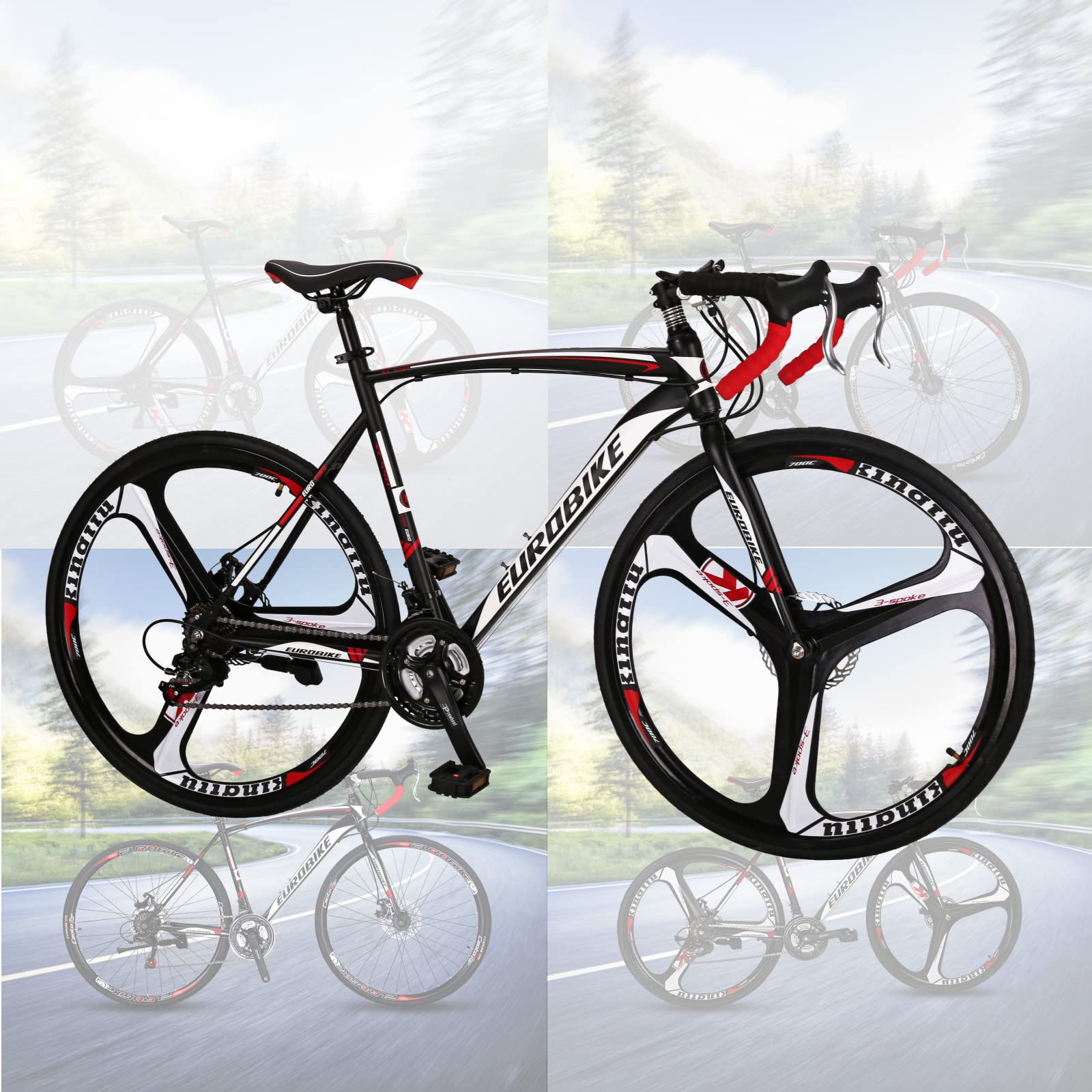 ロードバイク 前後ディスクブレーキ付 EUROBIKE21年型 美品 【公式通販】