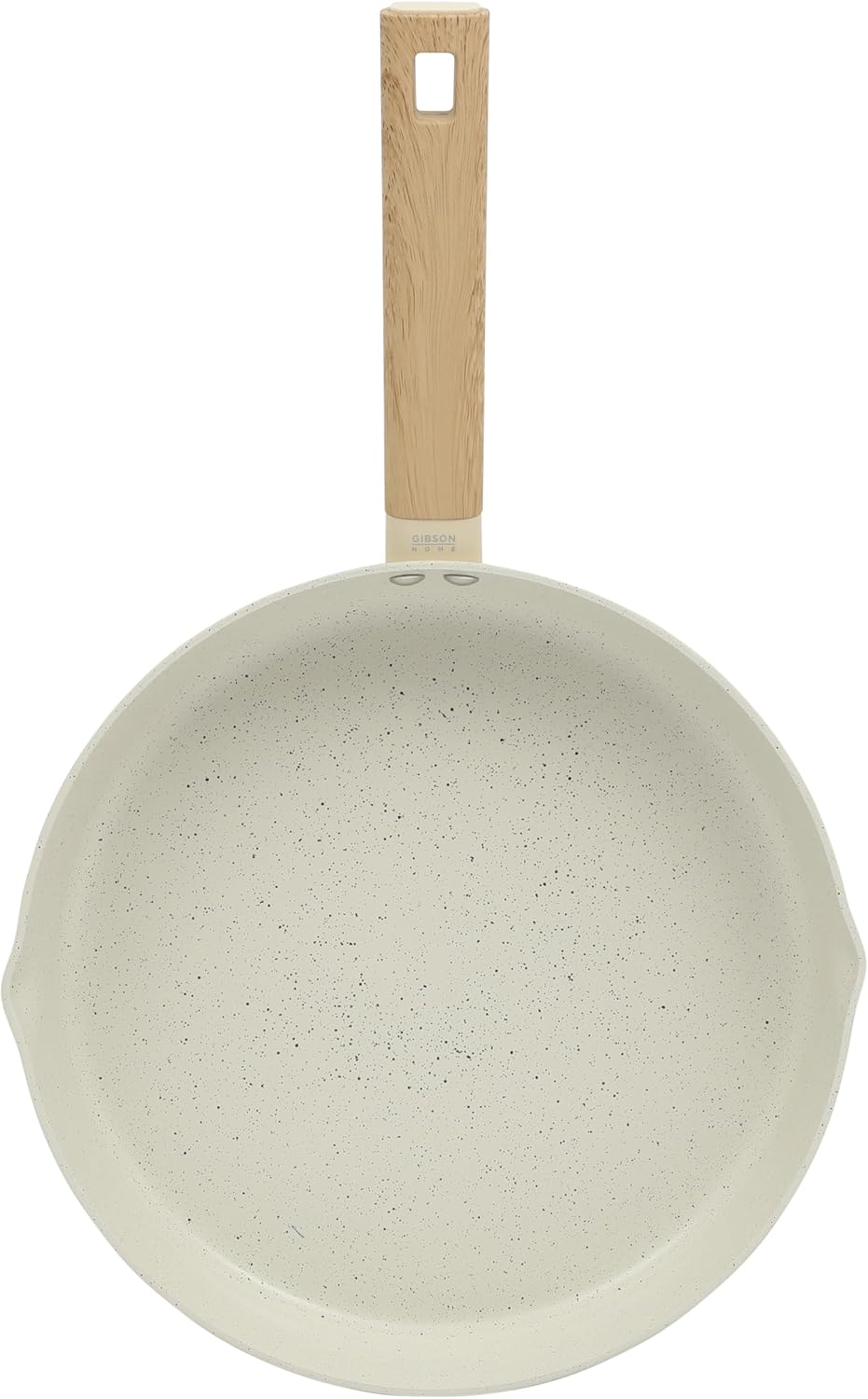 Gibson Home Marbleton 11 Inch Large Aluminum Fry Pan Cookware Non-Toxic Premium Ceramic Non Stick Frying Pan, Kitchen Egg Pan, Omelet Pan, Always Pan, Pots and Pans, Taupe, Induction Safe