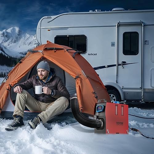 Miniatura 8 de VEVOR Calentador de aire diésel, 8 kW DC12-24V, calentador de estacionamiento diésel de calentamiento rápido con control remoto e interruptor LCD