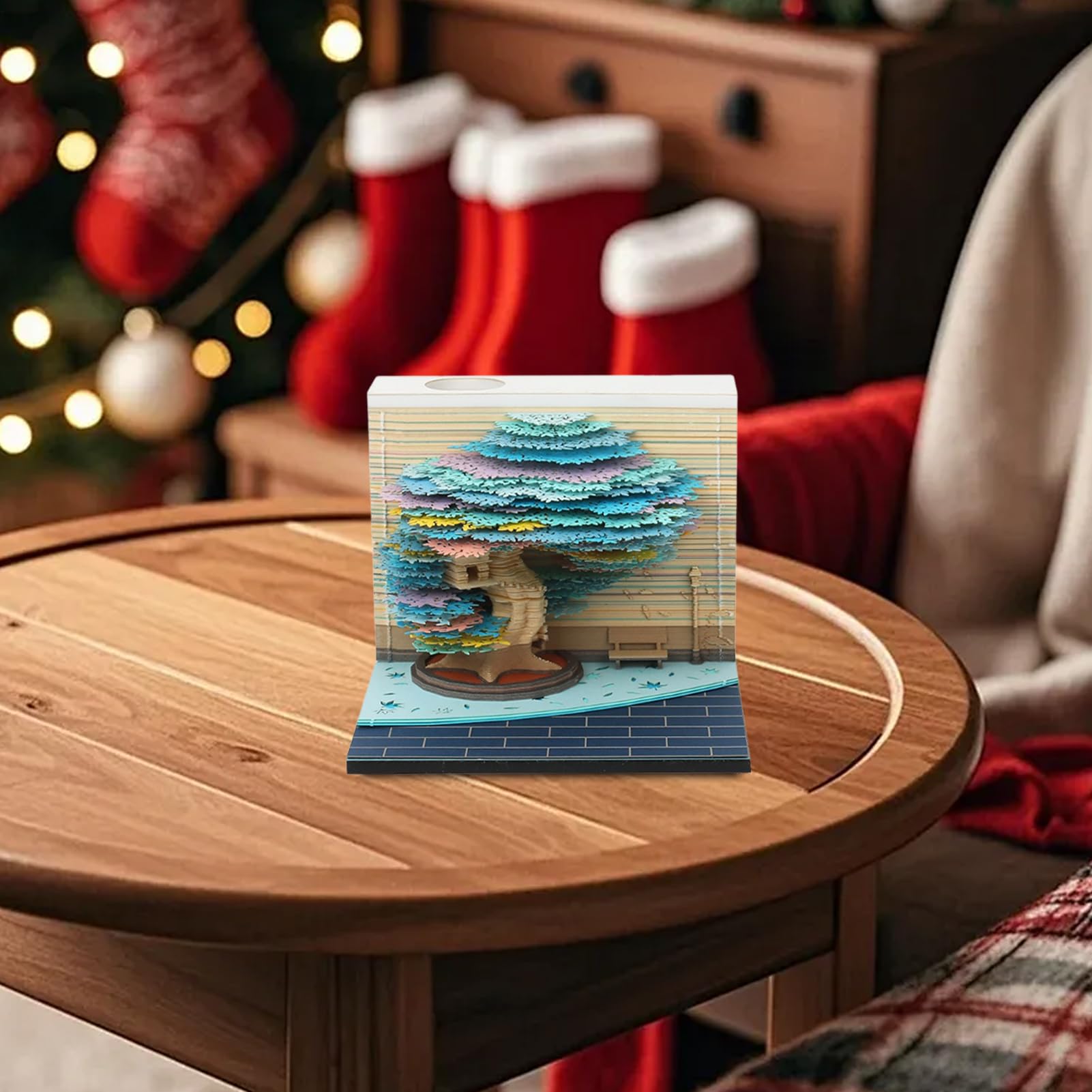 3D Calendario Da Scrivania 2026 - Albero 3D 2026 Agenda Blocco Note | Scultura Carta Arredo Casa per Famiglia Studente Insegnante Ufficio Scuola Università,Per Natale Casa Nuova Ufficio Studente