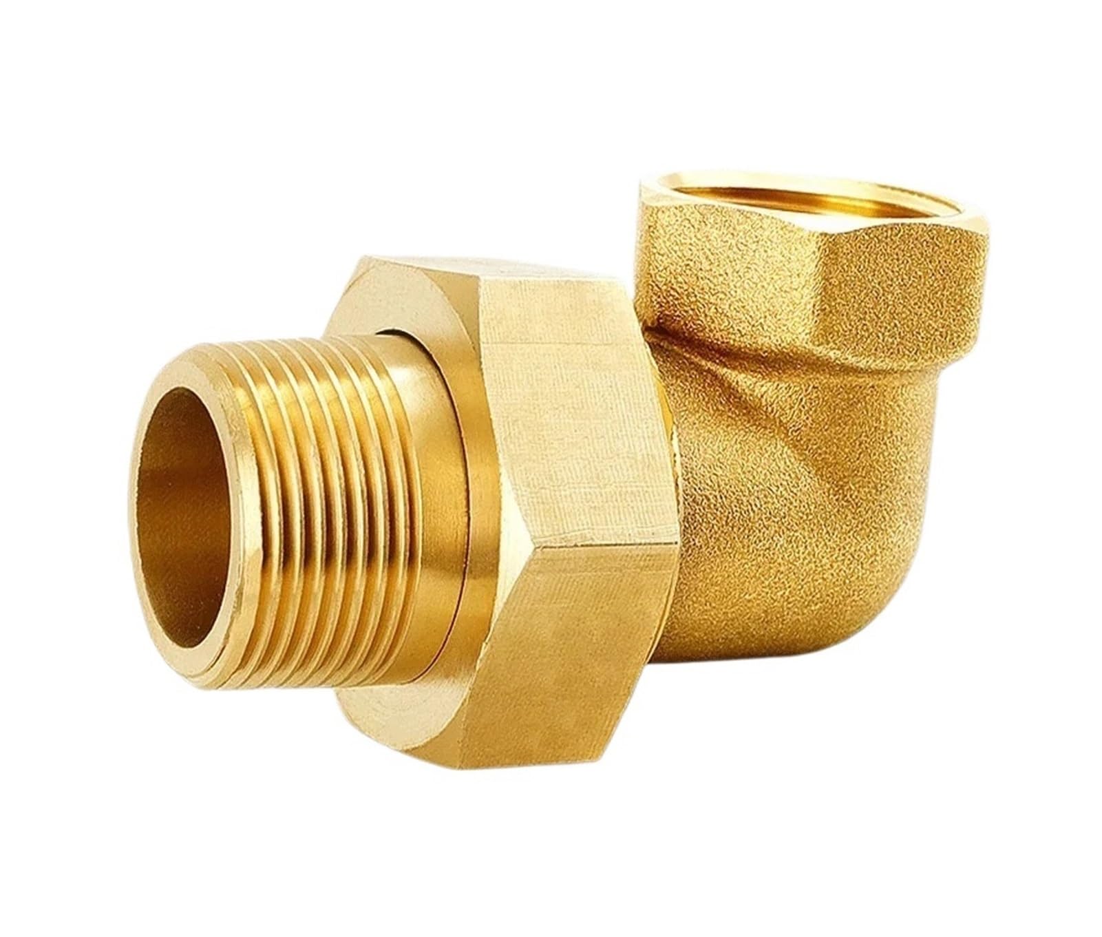 Conector de acoplamiento tubería latón con rosca hembra a macho, adaptador agua y unión engrosamiento(Soft Seal,1")
