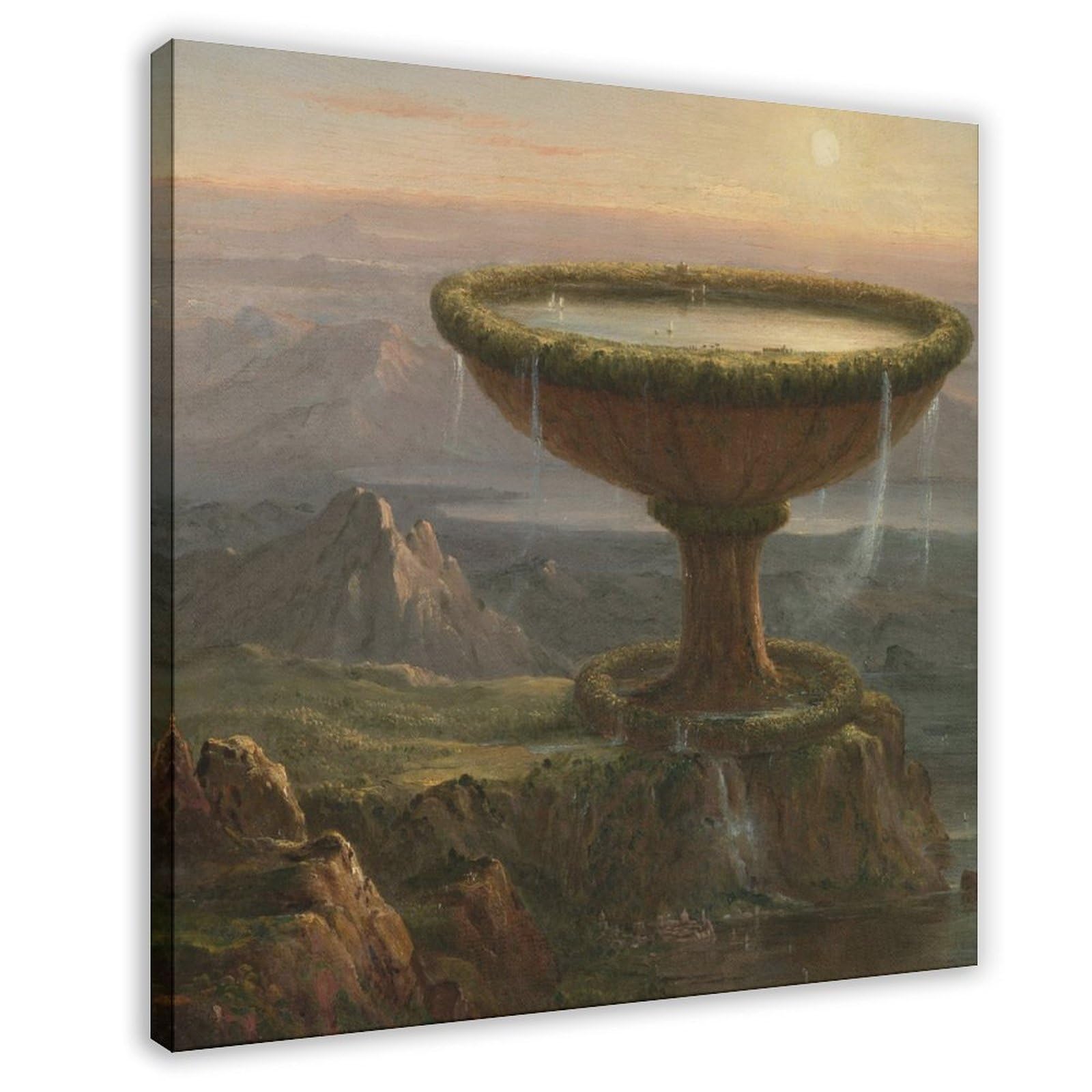 WCYB The Titan's Goblet by Thomas Cole Prints Posters Canvas Deco Paintings Wall Art For Office Frame 24" L X 24" W