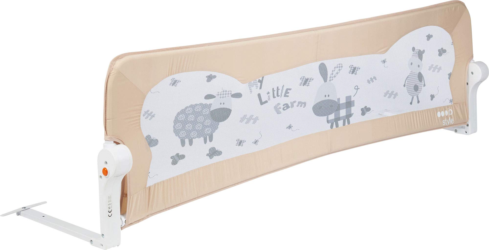 ib style® My Little Farm | Barandilla de la Cama | Protector de Cuna | 180cm Sandy