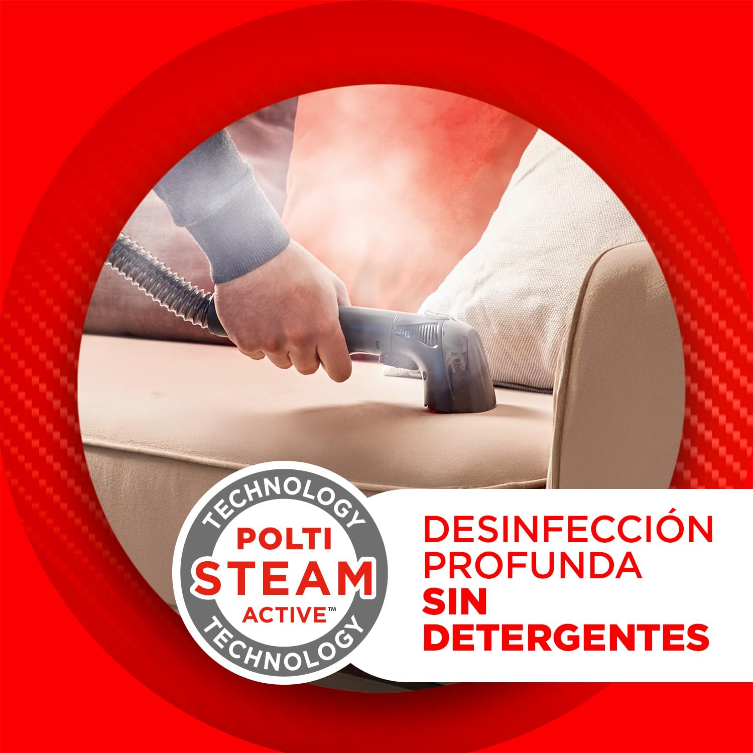 Polti StainOver SC20, Limpia Tapicerías a Vapor 4 en 1 para Eliminar Manchas, Quitamanchas con Función Vaporetto, Ideal para Quienes tienen Animales, 9 accesorios incluidos, Gris