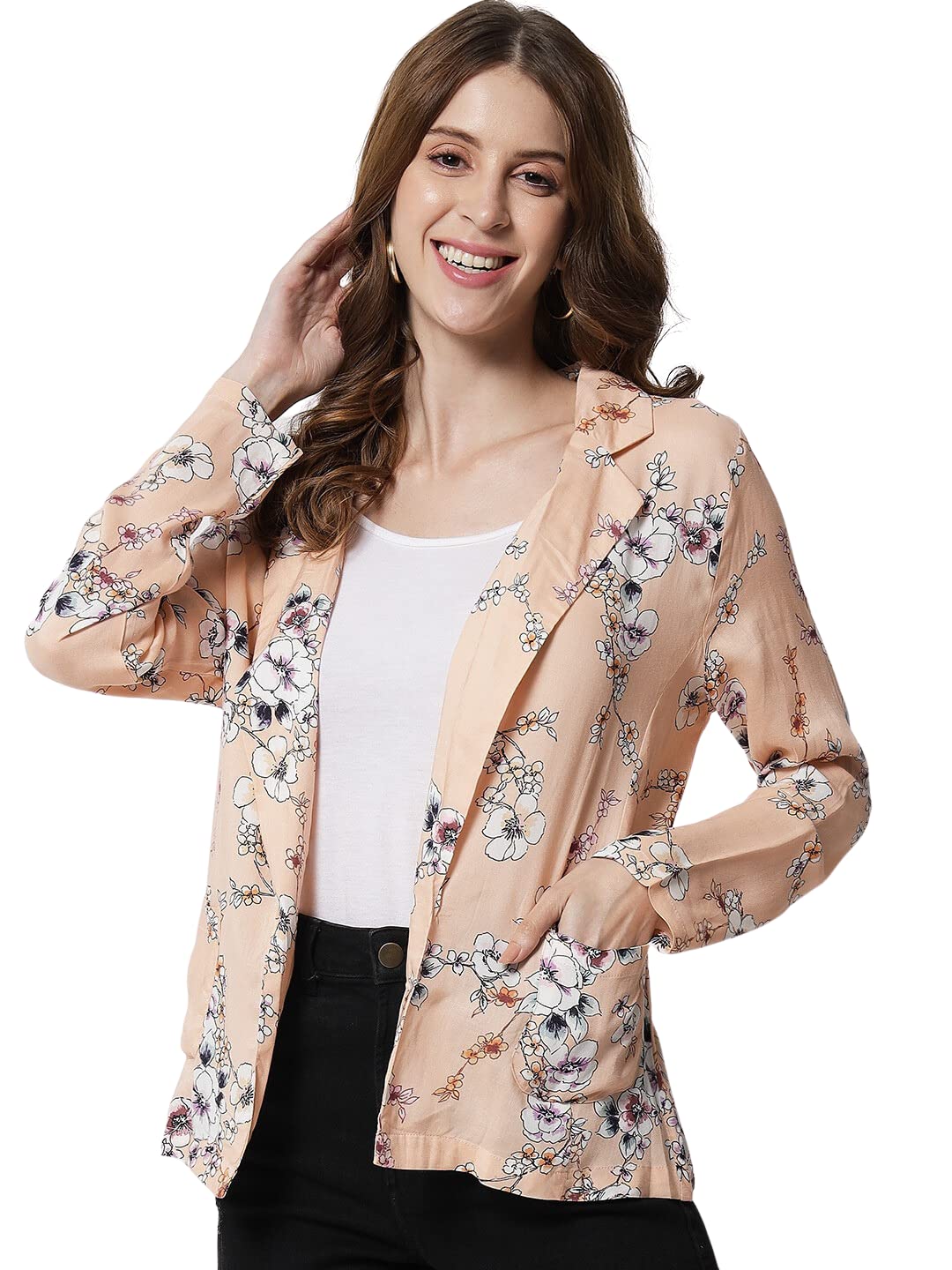 tandul Women Polyester Blend Casual Printed 3/4th Sleeve Regular Sleeve Shrug (M, Multi) gifts for women-picture-36