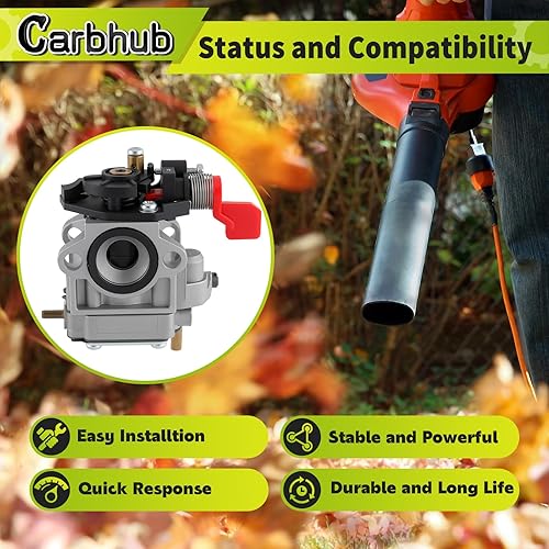 Miniatura 2 de Carbhub 308028004 Carburador para Homelite Ryobi UT-08072 UT-08572 UT-08572-A UT-08042 UT-08542 UT-08542-A UT-08542-B UT-08012 UT-08512 UT-085 12-A
