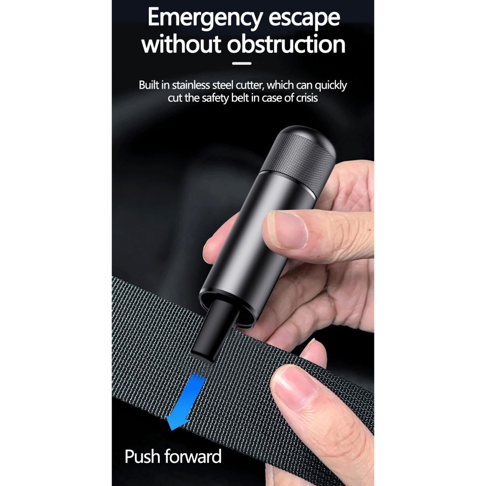 Safehammer, martello di sicurezza per auto, martello di sicurezza per rompere i vetri, emergenza auto 2 in 1 per rompere i finestrini e tagliare la cintura di sicurezza, strumento di fuga per veicoli,