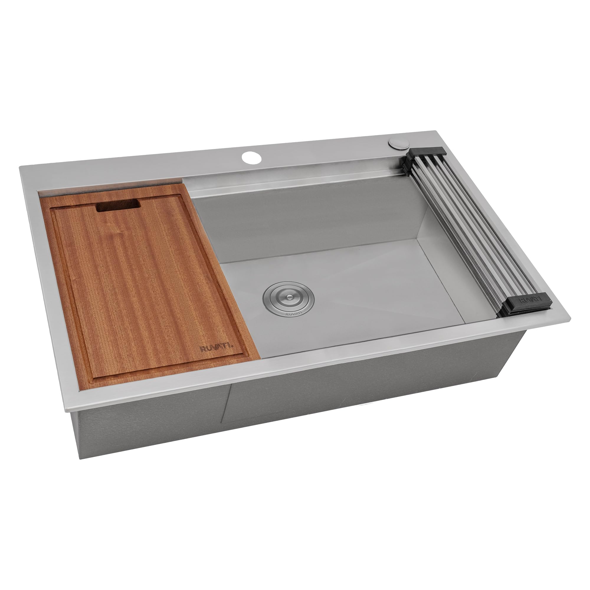 Ruvati 27x20-in 16-Gauge RV Drop in Workstation Kitchen Sink - RVH8207