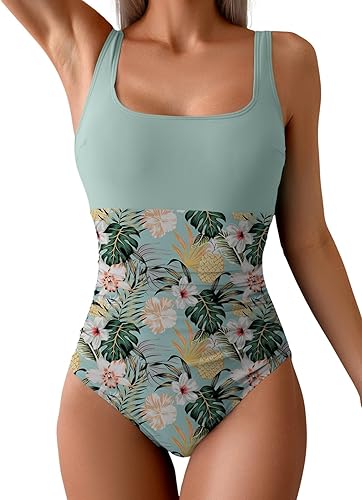 B2prity Womens One Piece Swimsuit Tummy Control Slimming Bathing Suit High Waist