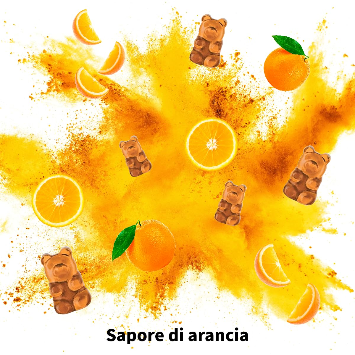 Gommose di Curcuma con Zenzero e Pepe Nero - Alto Dosaggio con 80% Curcumina e 95% Piperina - Antinfiammatorio e Antiossidante Naturale - Turmeric Gummies - 60 Unità al Gusto di Arancia