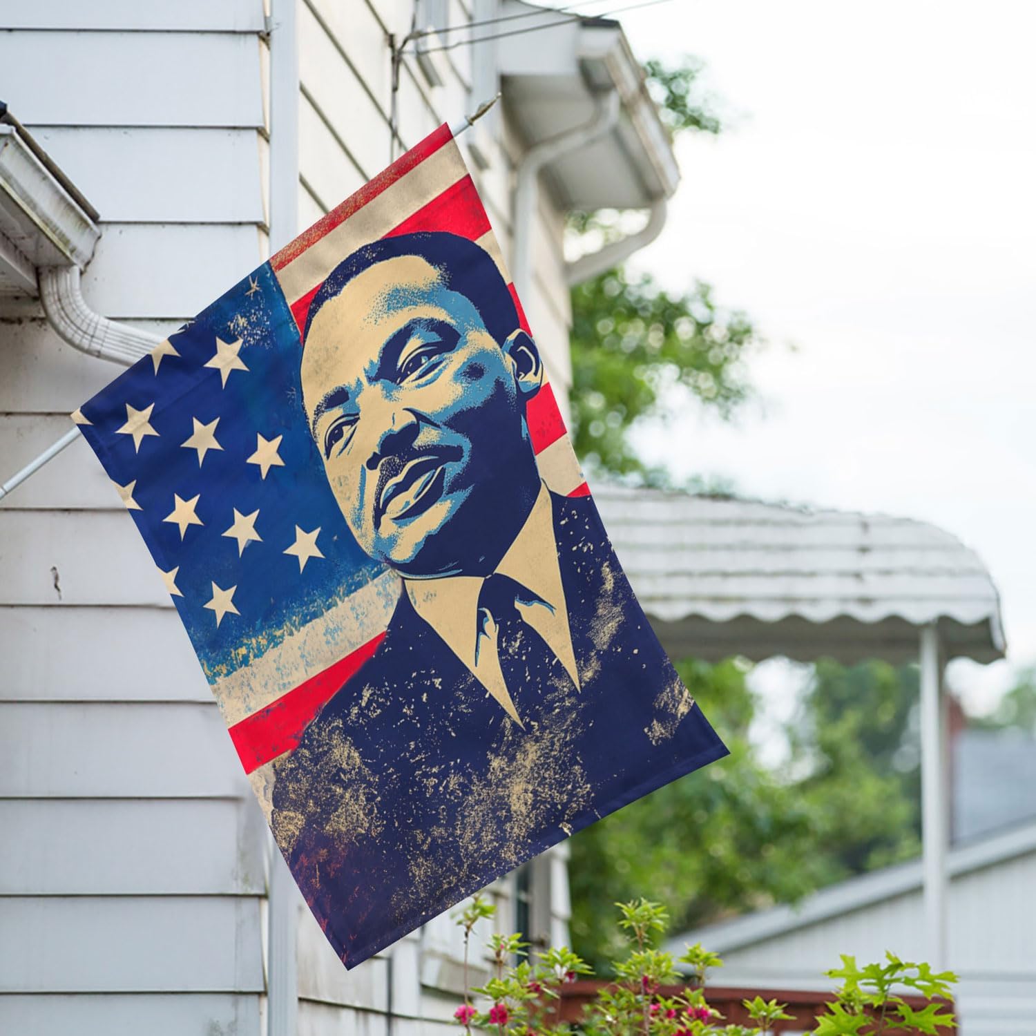 America Forever Martin Luther King Jr House Flag, 28 x 40 inch Double Sided, MLK Patriotic Portrait, Civil Rights Leader Flag, Inspirational American Hero Flag