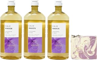 Bath & Body Works Calm Haven LAVENDER & IRIS 3 Pack Body Wash + Foam Bath Bundle with a Lavender Dream Soap - Full Size