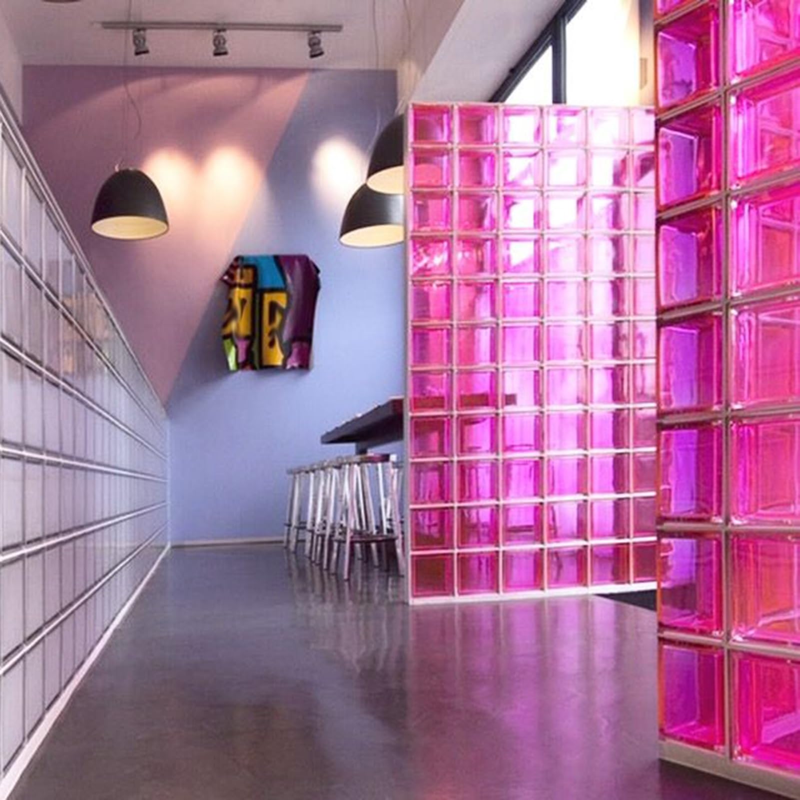 Blocchi di vetro per isolamento acustico e termico, mattoni solidi trasparenti per edilizia e decorazione