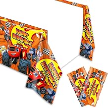 2pcs Blaze and the Monster Party Decoration Party Tablecloth, Birthday Party Decoration Supplies 70" x 42" aw2